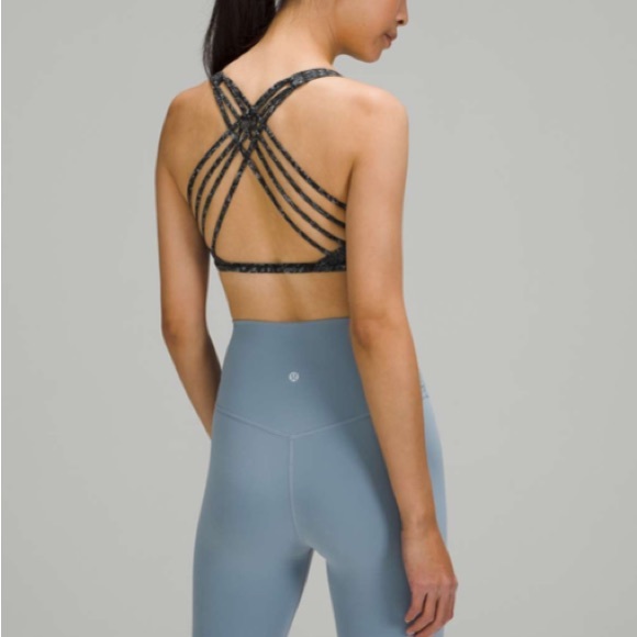 Lululemon Free to Be Bra Wild *Light Support Topography Rhino Grey Multi Size 2 - Picture 4 of 4